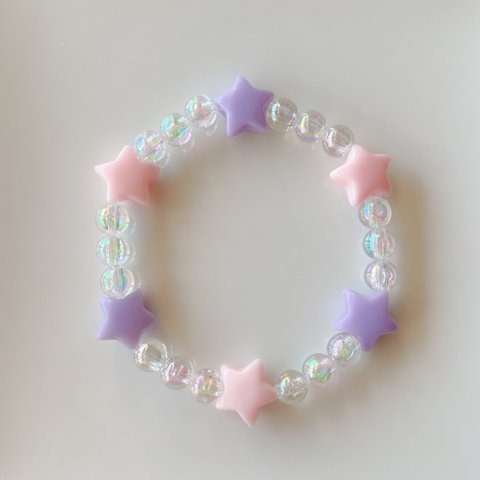 ♡新作♡ 子供用　ブレスレット　星　ピンク　むらさき　キッズブレスレット