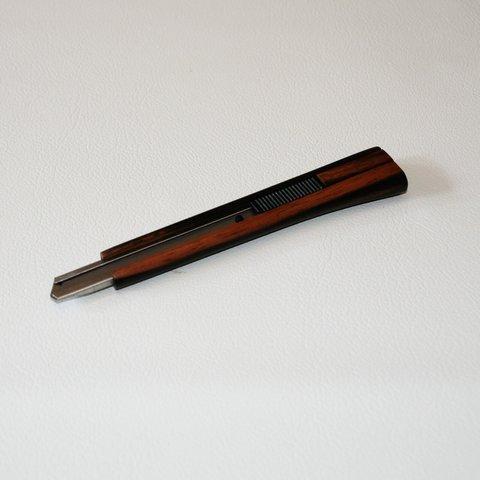 黒檀 木製グリップ カッターナイフ （№46）