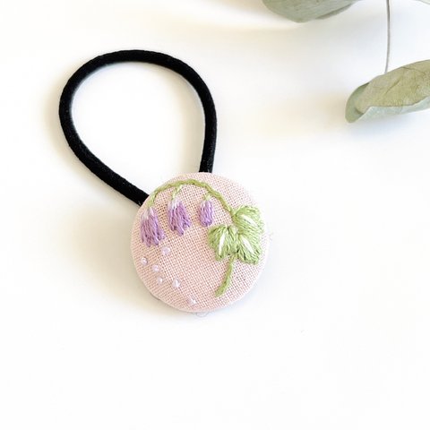 刺繍ヘアゴム【金剛提灯花】