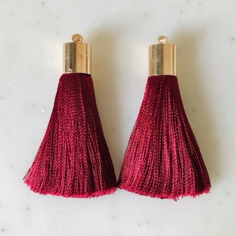 【F】Gold Cap Silk Tassels