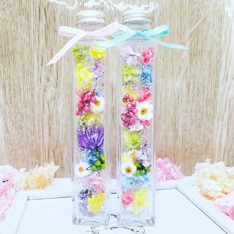 キャンペーン、ハーバリウム🌷カラフルミックスフラワー✨2本セット