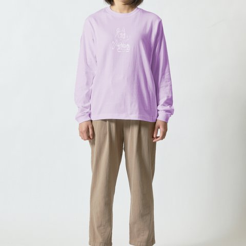 hntbk long sleeve tee french bulldog(PURPLE)