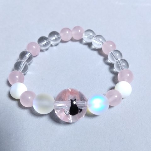 レジン　猫玉ブレスレット　桜