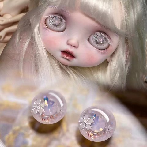 【3個買うと1個プレゼントGTE！】ブライス アイ ネオブライス bjd 目 アイ アイチップ ドールアイチップ-白皮症風