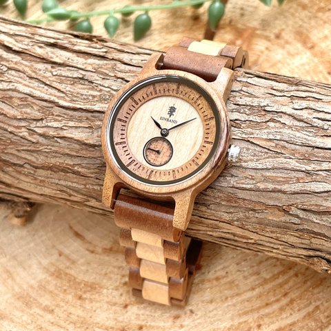EINBAND Mond Acacia & Maplewood 32mm 木製腕時計 ウッドウォッチ