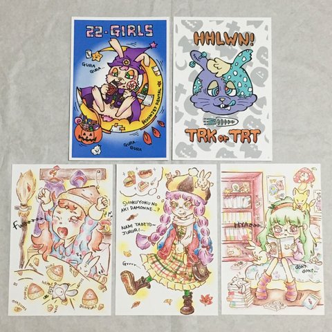 KAWAII POSTCARDS 2 ▶︎ポストカード・イラスト・うさぎ