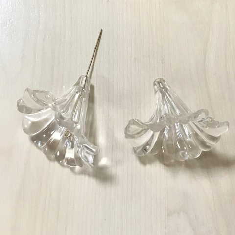 CLEAR FLOWER BEADS CAP PARTS