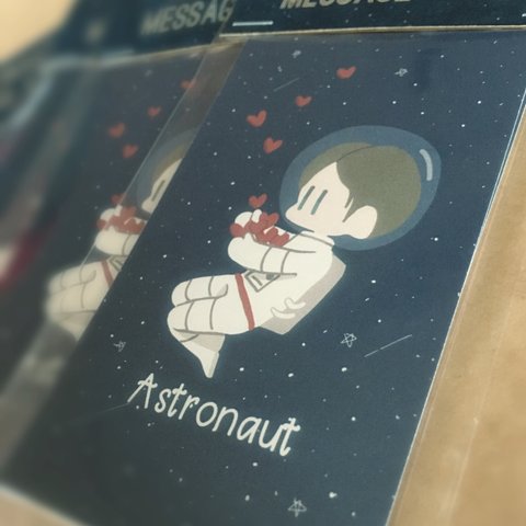 宇宙飛行士のメッセージカード