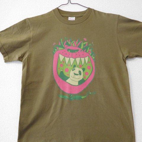 パンダライオンＴシャツ（オリーブ）