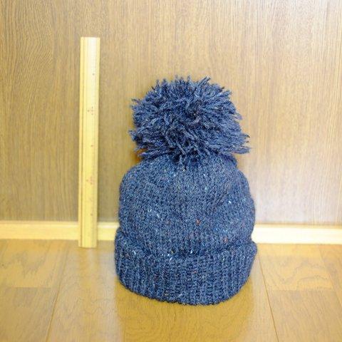 ツィード手編み帽子