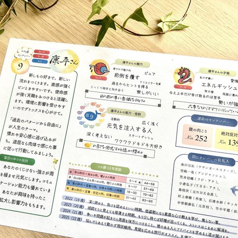 心が軽くなる＊マヤ暦鑑定書