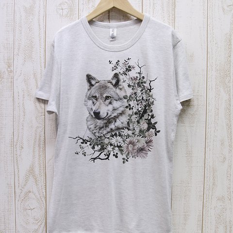 ronronWOLF Tee　Calld?（ヘザーホワイト） / R035-TT-HWH