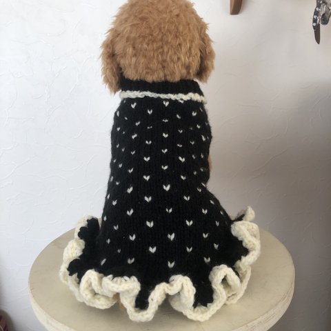 【秋の新作】ハンドメイドの犬服♡ハートプリンセスセーター