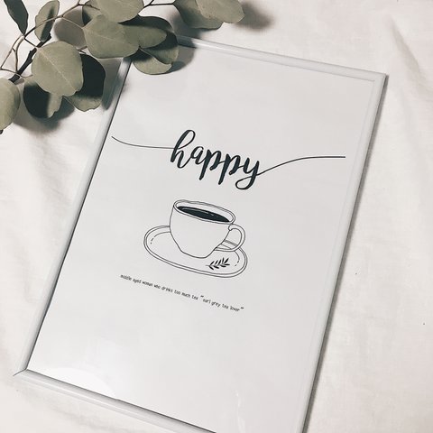 紅茶好きの方へ♡happyポスター