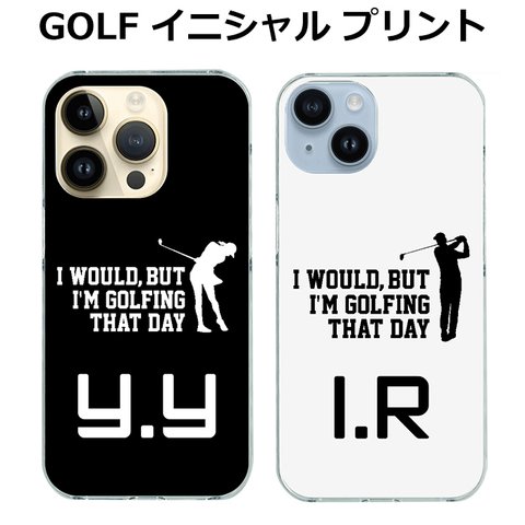 iPhone14 ケース ゴルフ イニシャル プリント iPhone13 iPhone12 Pro Max mini Golf