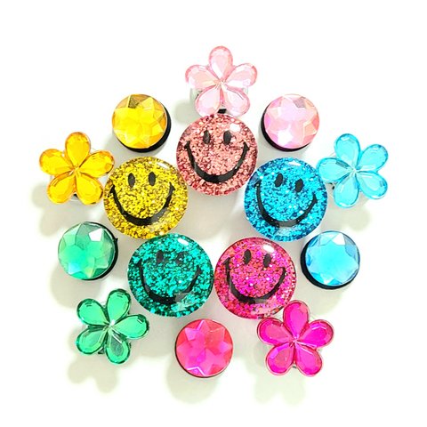 ニコちゃんとお花のジビッツ15点セット☆ハンドメイド