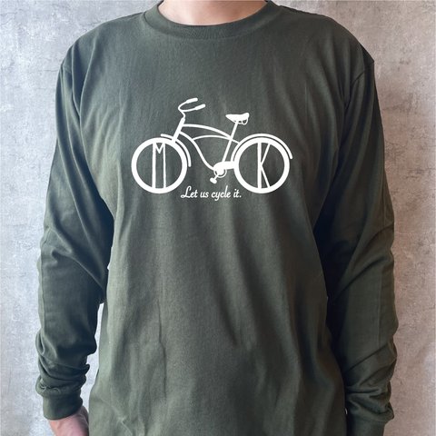 イニシャル入り 自転車ロングスリーブTシャツ