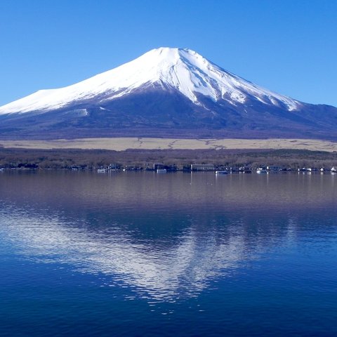 世界遺産 富士山　逆さ富士no.2 写真 A4又は2L版 額付き