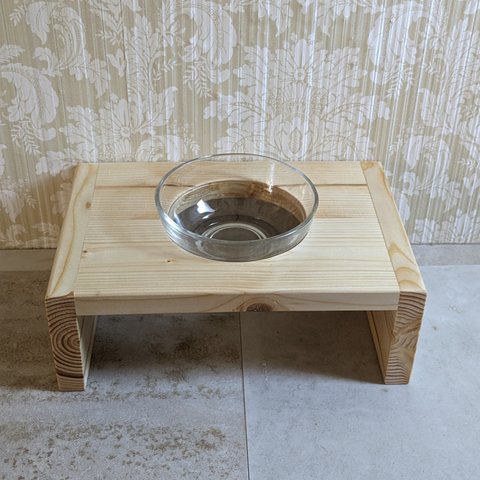 木製 猫 ご飯台  