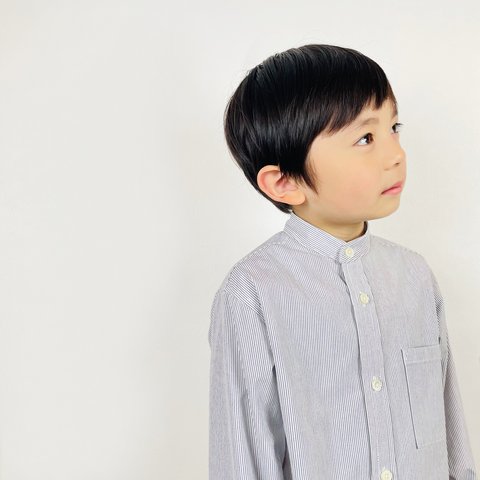 【型紙】バンドカラーシャツ60-90/100-140サイズ　ベビー　キッズ　子供服