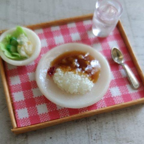 ミニチュアフード  カレーライス  ポテトサラダ  ランチセット