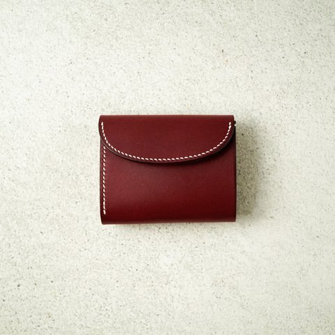 flap mini wallet [ BULGARO_ wine ] ミニ財布 コンパクトウォレット