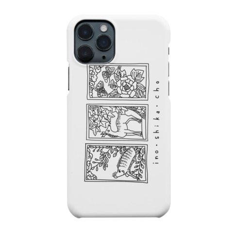 hanafuda 　iPhoneケース各種 モノクロ