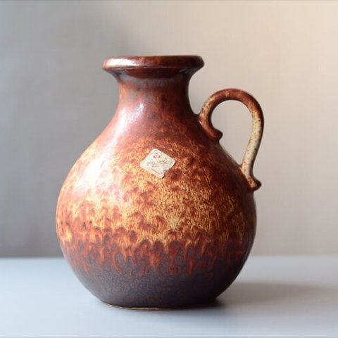 西ドイツ製 ヴィンテージ Scheurich窯 陶器の花瓶 Fat Lava 花器 一輪挿し ミッドセンチュリー期 フラワーベース アンティーク_ig3821