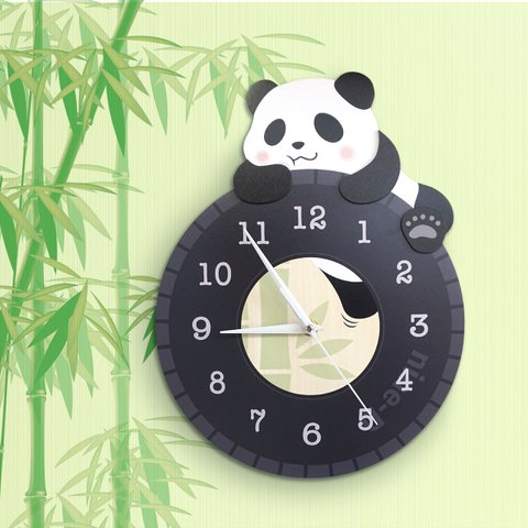 色とサイズが選べる赤ちゃんパンダのフニフニ時計