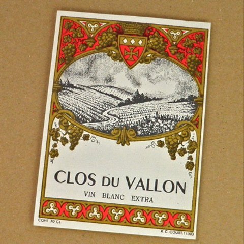 1枚/ Vintage ラベル Vol. 2（CLOS DU VALLON）DA-LA002