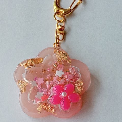 シャカシャカキーホルダー☆桜