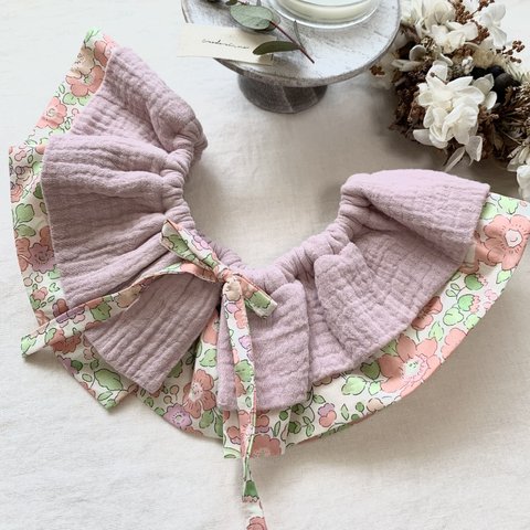 ribbon frill bib (betsy)   リボン　フリルスタイ　ベッツィ