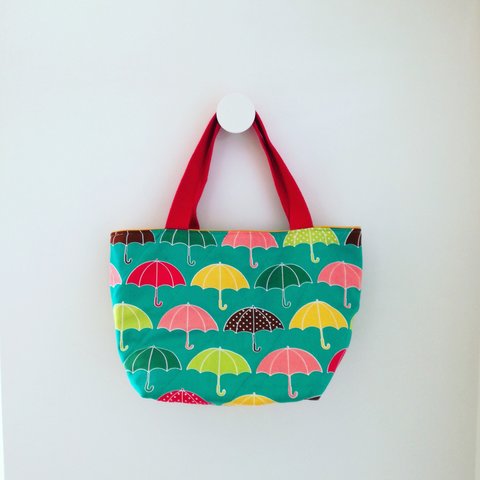 【50%off】ミニトートバッグ　colorful umbrella　