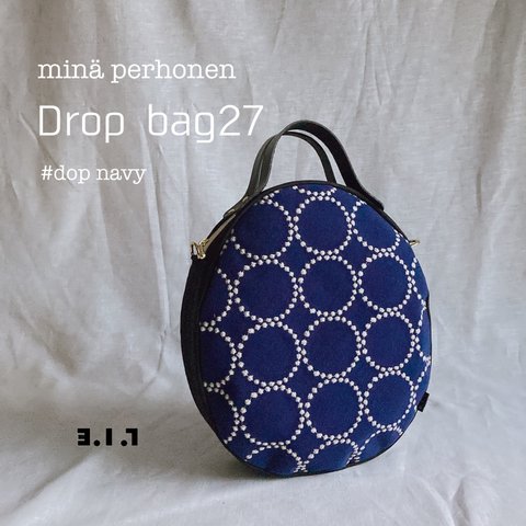  【送料無料】ミナペルホネン　タンバリン　dop  navy  Drop bag27