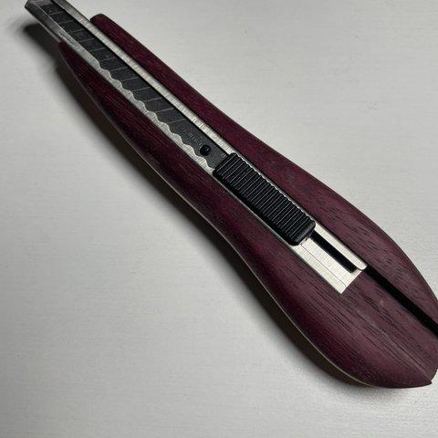 ギター材で作った木製スリムカッターナイフ～メイプル×パープルハート①