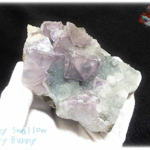 📜 約259ｇ フローライト+カルサイト クラスター マトリックス標本 インテリア 結晶 （別名：fluorite 蛍石 螢石 calcite 方解石 ） No.3556