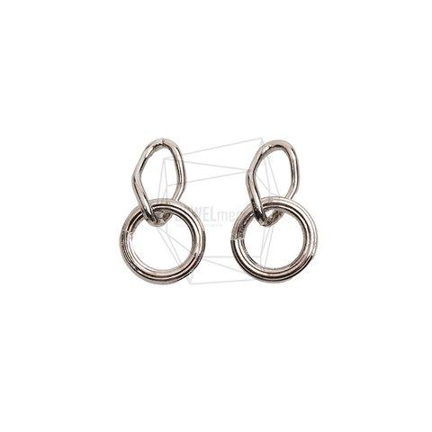 PDT-2735-R【2個入り】ダブルラウンドペンダント/Double Round Earring Charm