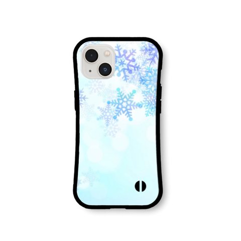 雪の結晶3  グリップケース iPhone15 iPhone14 iPhone13 iPhone12 iPhone11 iPhoneSE2  iPhoneSE3