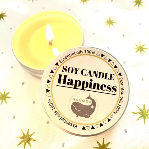 ★Happiness 冬を乗り切るためにお勧めしたいアロマキャンドル　ソイキャンドル　精油　アロマ　プレゼント　プチギフト