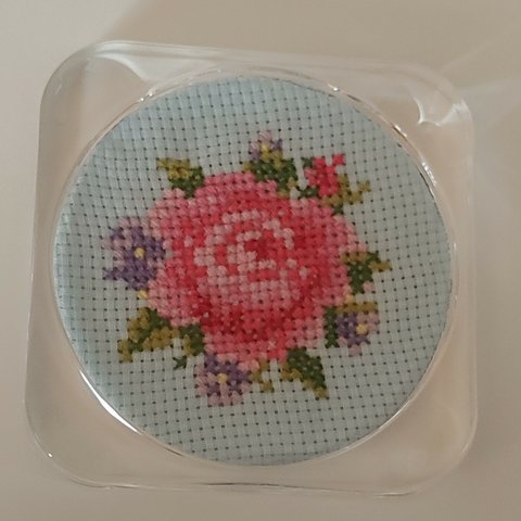 【ハンドメイド】薔薇 コースター