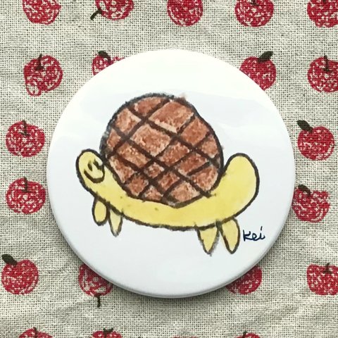 ほっこりかわいい Ｋｅｉちゃんイラスト缶ミラー 『かめくん』