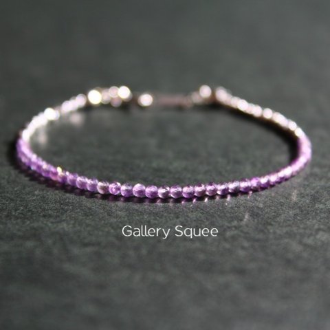 Amethyst + Karen Vermeil/Sterling Silver925の華奢ブレスレット