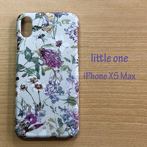 【リバティ生地】ワイルド・フラワーズ グレー iPhone XS Max