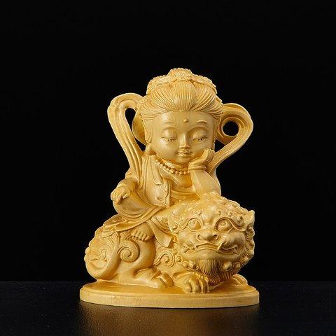 仏教工芸品　極上品　古美術　精密細工 文殊菩薩　
