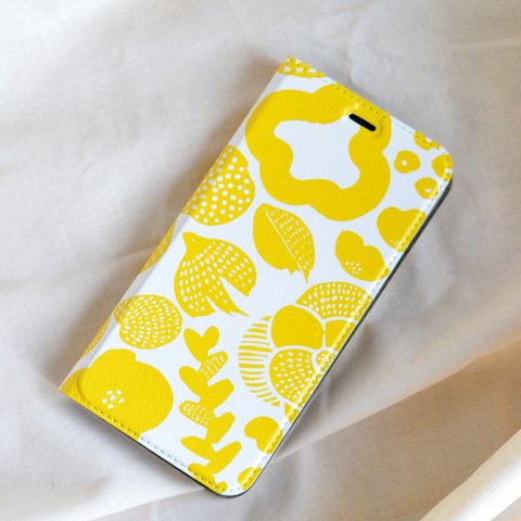 【iphone15対応】volare yellow iphone帯なし手帳型ケース