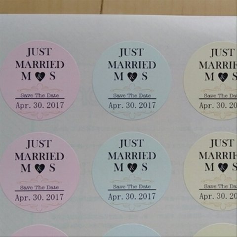 ウェディングシール＊JUST MARRIED 48枚