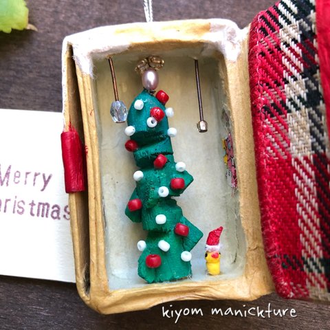 アヒルとツリー/X’masカード&オーナメント/-105【kiyom】