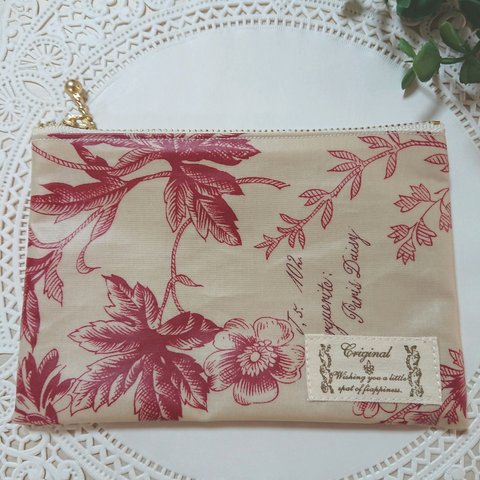 トワルドジュイ風　小さめポーチ　pouch