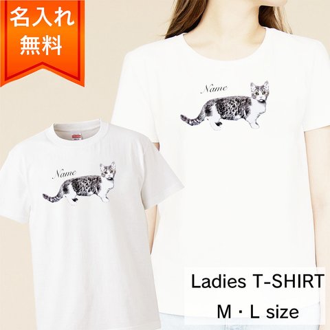 マンチカン 猫 の レディース Tシャツ / 猫好きさんへのギフトに 選ばれている大人気商品です！ラッピングできます！