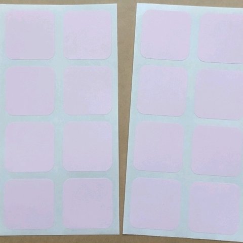 《カラーラベルシールピンク》正方形(角丸)3cm160枚
